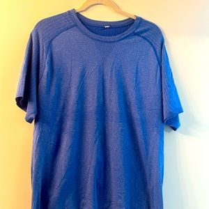 Blue Lululemon short sleeve shirt